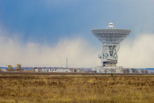 landscape photography of white satellite